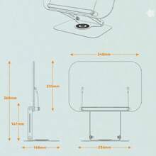 Transparenter Leseständer aus Acryl, 360 Grad drehbarer Desktop-Tablet-Halter