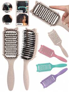 Lược định hình tóc xoăn nâng cấp mới, lược chải tóc xoăn có lông và thiết kế đặc biệt, lược tạo kiểu định hình tóc xoăn dành riêng cho tóc xoăn, định hình và định hình tóc xoăn cho nam nữ để giảm tình trạng tóc bị kéo và tách rời., Trở lại trường học, Những vật dụng cần thiết khi đi du lịch, Phụ kiện tóc cho nữ - Nhiều màu - Xem 31