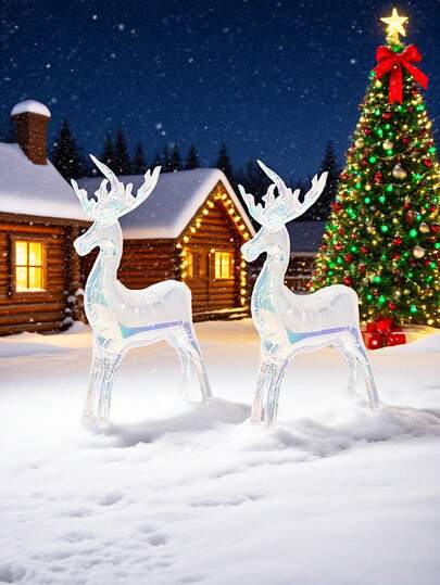 1/2 pezzi Grandi palloncini a forma di renna colorati e trasparenti, adatti per feste di Natale, decorazioni natalizie da esterno