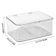 1 pieza Caja de almacenamiento de maquillaje para baño extra gruesa e impermeable, puede contener mascarillas faciales, esencias, cosméticos, fundas de teléfono, diseño de vista clara, organizador de tocador ahorra espacio