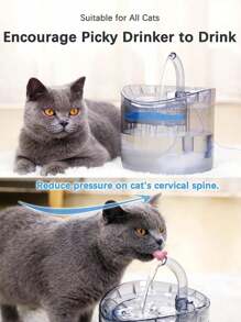 自动宠物饮水器，透明超静音室内猫咪饮水器 - 彩色 - 查看 7