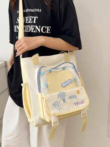 时尚拼色单肩斜挎托特包，大容量百搭女士手提包。拉链开合，内衬设计，适合购物、超市购物和日常使用。可放置智能手机、钱包和化妆品。是时尚中年和年轻女性的理想之选。