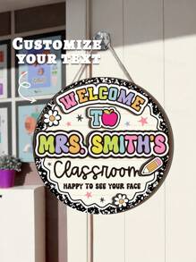 个性化教师姓名门牌 - 9 种款式，教师节礼物，定制教师姓名门挂，教室装饰，教师礼物，欢迎牌，节日日历