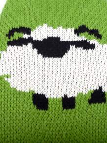 1pc Pet Puppy/Kitten Sweater, Warm Knitted Pullover With Ins-Style Sheep Pattern, Suitable For Small/Medium Dogs & Cats In Cold Seasons