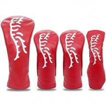 Dazzling Red Golf Club Head Cover: , Waterproof, Golf Accessory Club Protection Cover, Providing The Best Protection For Your Golf Club. - Red - View 1