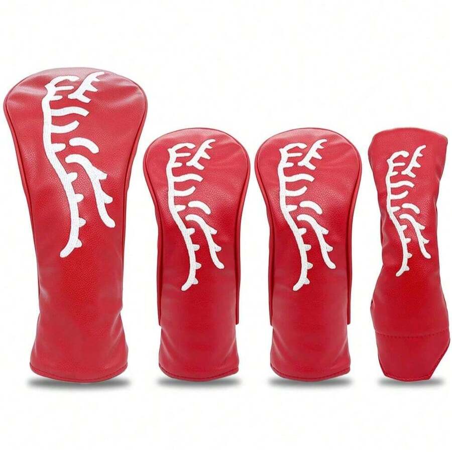 Dazzling Red Golf Club Head Cover: , Waterproof, Golf Accessory Club Protection Cover, Providing The Best Protection For Your Golf Club. - Red - View 1