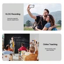 Kabellose Clip-On Lavalier-Mikrofon für iPhone iPad Android - USB-C kabellos Plug & Play Mikrofon mit Geräuschunterdrückung, aufladbarer Batterie & Schaumstoffabdeckung für Live-Streaming Interviews Aufnahmen, Interview Zubehör | Kompaktes Design | Weiche Abdeckung enthalten, Kabellose Ansteckmikrofon, Omnidirektionales kabelloses Clip-On Lavalier-Mikrofonsystem - Einfaches Aufnahme, USB-C, USB-Aufladung, für Streaming und Videokonferenzen kompatibel mit iPhone Android Handy für Sommerurlaub, Audio/Video Aufnahmen, Interviews, Gaming & Live-Streaming Mini-Mikrofon Mic