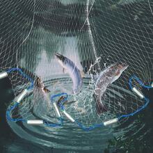 Fishing Cast Net 5.4m/18ft Hand Weaving Cast Fishing Net Quick Throw Mesh Drawstring Chain Bottom Spread Nylon Fishing Cast Net Bait Easy Throw Hand Cast Nylon Mesh With Sinker - White - View 9