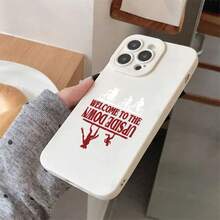 Funda para teléfono Patrón de bienvenida Impresión Mate Teléfono Ojos Cubierta suave para teléfono 360 grados Adecuado completo 16 11 12 13 14 15 Pro XR X/ XS 8 Plus SE Smartphone - Blanco marfil - Ver 4