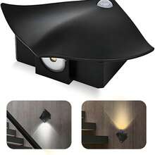 1pc/2pcs/3pcs/4pcs Motion Sensor Magnetic Wall Light, Room Decoration, Wall Decor, Lighting, Night Light, Modern Manta Ray Design, Warm And White Light Modes, Magnetic Wall Lamp, Motion Sensor Night Light, Battery Powered (Batteries Not Included) - Multicolor - View 2