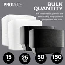 SUNSHINE 50-Pack Reusable Meal Prep Containers, Microwave Food Storage Containers With Lids, 32oz/950ml - 1 Compartment Take Out Disposable Plastic Bento Lunch Box To Go, Suppert Dishwasher & Freezer - 黑色 - 查看 3