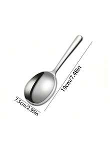 1pc/2pcs Large Stainless Steel Buffet Serving Spoon, Large Serving Ladle, Party Catering Buffet Spoon, Dishwasher Safe, Silver Kitchen Spoon, Restaurant, Hotel, Practical Kitchenware - Silver - View 6