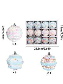 6 Stücke/12 Stücke 6cm bunte Weihnachtskugel-Set, Weihnachtskugel-Ornamente, Valentinstag dekorative Kugel-Geschenkbox, Weihnachtsbaum-Dekorationen, geeignet für Heimdekoration, Feiertagspartyszenen, Außenbereich-Dekoration, Valentinstag- und Hochzeitsdekoration, Weihnachtsdekorationen, Raumdekoration, Winterweihnachtsdekorationen, Weihnachtsgeschenke, Weihnachtsdekoration - Verschiedenfarbig - Übersicht 9