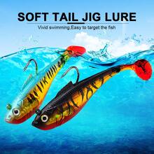 5pcs Soft Lure Fishing Bait, Sea Bass Killer Pack, T-Tail Soft Bait, Lure Fishing Bait, Sea Fishing Boat Fishing Bionic Lure, Lure Bionic Bait, Fake Bait, Fishing Lure Set, Hard Bionic Fish Bait, Metal Lure, Spoon Soft Bait, Fishing Silicone - Multicolor - View 3