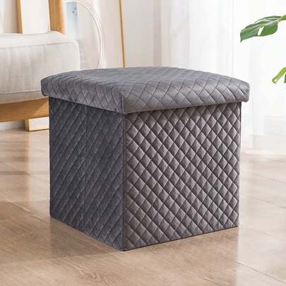 Taburete de almacenaje, multifuncional, plegable, de tela, banco, caja, sofá pequeño, estilo minimalista, silla infantil, reposapiés, 30 x 30 x 30 cm
