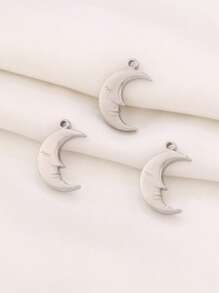 3 件不锈钢月亮吊坠配件 18K 镀金月亮吊坠适用于 DIY 珠宝制作用品配件 - 吊墜 - 查看 11