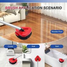 Upd Scrub Brush Compatible With OCedar EasyWring 1 System 7 Pack Triangle Mop Reusable Mop Pads Mop Head Mop Replacement Set With Base For Deep Clean White And Green - 綠色 - 查看 4