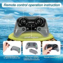 Juguete de dinosaurio Mosasaurus con control remoto de 2.4GHz, juguete de barco RC resistente al agua para piscina y exterior, juguete de agua para bañera y piscina, regalo de Navidad y cumpleaños para niños