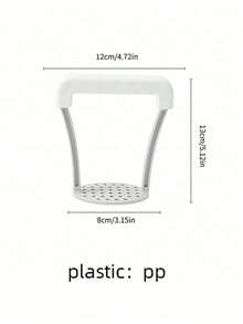 1pc Potato Masher, Manual Potato Squeezer With Wavy Pattern, Kitchen Gadget For Mashing Potatoes,Vegetable Fruit Tools,Kitchen Items,Cutter,Food,Salad,Decor,Storage,Party,Birthday. - White - View 8