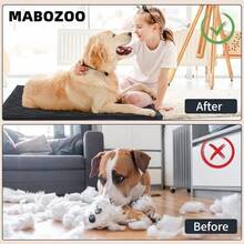 Indestructible Dog Beds Chew Proof Crate Pad For Aggressive Chewers Machine Washable Quilted Mat Durable For Small Dogs Black Kennel Pad 17x23 In - 17x23 - 查看 4