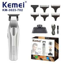 Kemei KM-3023-702 Men's Hair Clipper, Professional Home Haircutting Kit With DLC Coated Blades And Charging Base, 9000RPM Motor, Long-Lasting Cordless Use, Precise Trimming