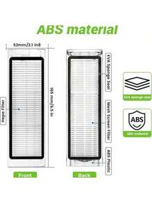 兼容小米米家扫地机器人1/1S SDJQR01RR SDJQR02RR SDJQR03RR，以及石头扫地机器人S50 S51 S55 S5 Max S6 S60 S65，HEPA滤网、主刷、边刷替换配件