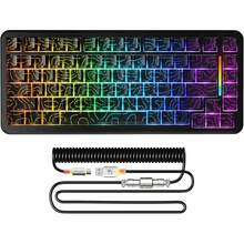 Teclado de juego MAMBASNAKE M82 HE 8000Hz con activación rápida, precisión de 0.01mm RT, teclado compacto con interruptores magnéticos, cable enrollado, función de pulsación, ajuste de activación, iluminación RGB, para PC - Multicolor - Ver 12