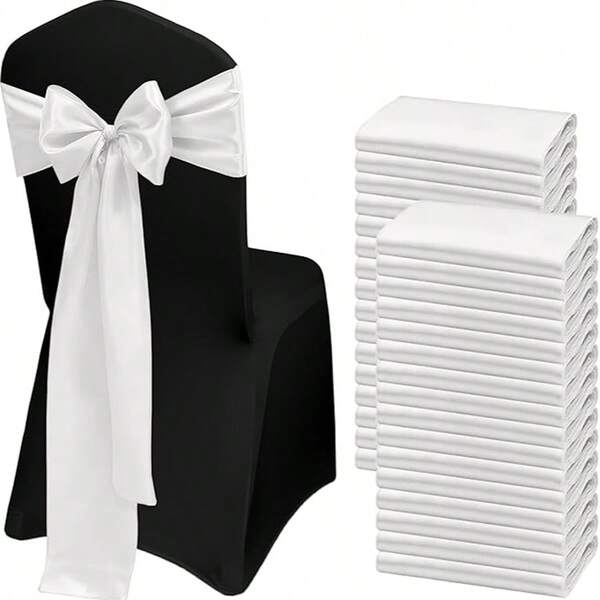 16 paquetes de cinturones de silla de satén color oro rosa, lazos de cinta adecuados para decoración de bodas, banquetes, fiestas, baby shower y cumpleaños