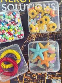 Mini Sticker Storage Box,Plastic Clear Beads Storage Containers Box For Collecting Small Items, Beads, Jewelry, Business Cards, Game Pieces, Crafts