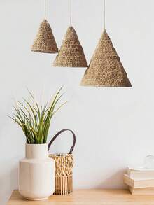 1/3pcs Bohemian Handmade Woven Lampshade Decoration Hanging In The Air For Homestay And Restaurant Decoration Pendant Hemp Rope Lampshade