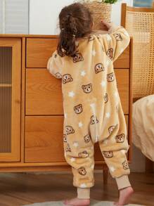 MICHLEY 1件装法兰绒婴儿睡袋，长袖拉链可穿戴睡袋，适合秋冬季男女宝宝，可爱休闲，适合休闲度假的宝宝用品