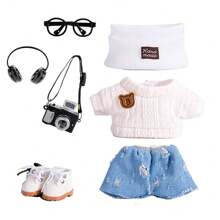 6.69 pollici Vestiti di bambola, compatibili con , include 3 outfit - cappello secchio alla moda, maglione e set di pantaloni o gonna, adatto per bambole di 6.69 pollici, accessori carini per bambole per giochi e esposizione (scarpe e bambola non incluse)