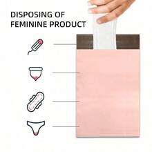 10/20pcs Pink Sanitary Pad Disposal Bags, Women Hygiene Trash Bags, Travel Storage Bags For Tampons And Sanitary Napkins, Odor Blocking, Cosmetic Bags, Travel Holiday Portable Pouches, Large Capacity For Lipstick, Brushes, Skincare, Phones, Coins, Small Items, Multipurpose Bags For Home, Gifts, Holidays And Festivals Like Halloween, Christmas, New Year - Multicolor - View 9