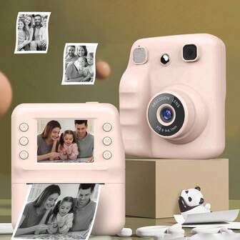 Instant Print Camera Video Recording, Games -, DIY, School, Travel - Creative Gift For Photography & Learning, Photography Props, Teen Creative Tools, Playful Design, DIY Projects, Fun Gadget, Durable Build, Young Photographers-Christmas, Best Choice For New Year Gifts,Kids Camera-Back-To-School Gift