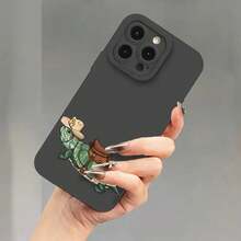Funda para teléfono Patrón de vaquero, ojos Impresión suave para teléfono Cubierta mate para teléfono 360 grados completo 11 12 13 14 15 16 Pro XR X/ XS 8 Plus 16E El teléfono inteligente es un regalo adecuado para familiares y amigos - Negro - Ver 2