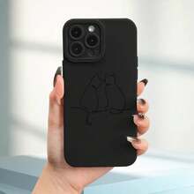 Funda para teléfono Línea Patrón Impresión Ojos Teléfono suave Teléfono Mate Cubierta del teléfono 360 grados Completo 11 12 13 14 Pro 15 16 XR X/ XS 8 Plus SE Smartphone - Negro - Ver 2