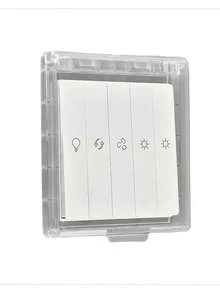 Caja de Conexión Transparente e Impermeable, Cubierta de Enchufe Transparente Autoadhesiva e Impermeable - Protección contra Salpicaduras para Enchufes e Interruptores, Compartimento de Plástico Transparente para una Gestión de Cables Conveniente, Sin Batería Requerida, Accesorios Eléctricos para Exteriores | Diseño de Cubierta Transparente - Multicolor - Ver 7