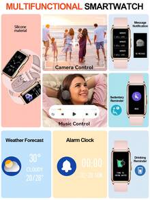 LIGE 智能手表/睡眠监测器、健身追踪器、运动模式、步数卡路里计数器、活动、健康追踪器 IP67 防水、来电和信息通知 - 1 Set - 查看 4