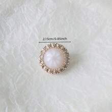 6/10/12/20 件黑白珠光纹理猫眼树脂纽扣，百搭时尚装饰纽扣，适用于西装、外套、毛衣、开衫、衬衫、DIY 配饰 - 黑與白 - 查看 42