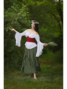 Corset Belt For Women Vintage Wide Waist Fasion Bustier Corset - 紅色 - 查看 6