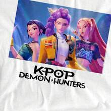 Netflix K-Pop Demon Hunters Womens/Ladies Huntr/X T-Shirt (White) - 100% Ringspun Cotton - (TV20271) - White - View 2