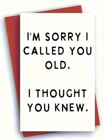 1pc Birthday Greeting Card About Friends Growing Older Suitable For Sending To Partners, Friends And Colleagues (With Random Colored Envelope) Back To School,Back To School,School Supplies