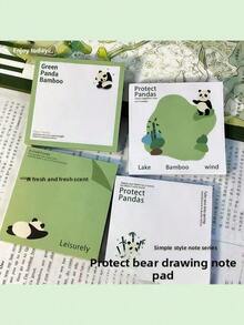 熊猫文具套装 学生学习用品礼物 生日毕业礼物 儿童文具套装礼盒、铅笔盒、铅笔袋、书包 学习用品、返校 - 綠色 - 查看 3