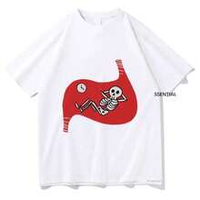 Delicious In Dungeon Meshi Laios Touden T Shirts Falin's Death Women Clothing UniSexs Streetwear Graphic T-Shirts Women Clothing - 白色 - 查看 1