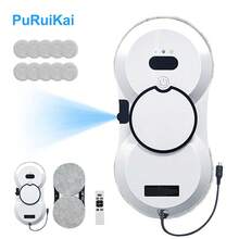 PuRuiKai Smart Window Cleaning Robot – Auto Glass Cleaner With Remote & Edge Detection - EU C Type Plug(220-240V) - View 2