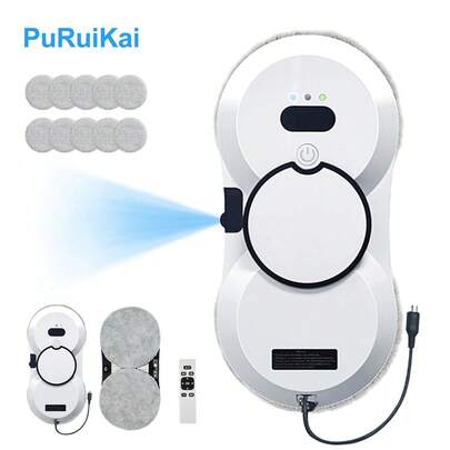 PuRuiKai Smart Window Cleaning Robot – Automatyczny robot do mycia szyb z pilotem i wykrywaniem krawędzi