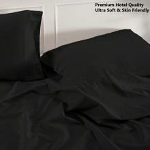 Sábana Encimera De Microfibra De Color Sólido (Individual/Matrimonial/Queen/King), Estilo Liso Y Sencillo, Tejido De Alta Densidad, Suave Y Lisa, No Se Destine Ni Se Encoge Fácilmente, Protege Cada Noche De Sueño, Apta Para Diversos Tipos De Cama Y Estilos De Decoración.