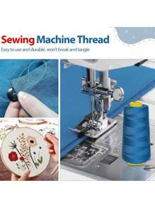 1 Pc 1300 Yards/Roll Strong And Durable Polyester Sewing Thread, Polyester Sewing Thread Roll, Professional Sewing Machine Thread, Durable And Versatile Handmade Thread For Sewing Machine, Embroidery, Industrial Use