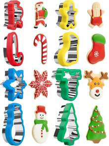 1pc Stainless Steel Sandwich Mold Christmas Series Baking Tool Set For . Selected Stainless Steel Material, Which Is Hard, Drop-Resistant And Not Easy To Deform. The Edges Are Polished Smooth To Prevent Hand Injuries; It Includes Classic Christmas-Shaped Molds Such As Christmas Trees, Snowmen, And Bells. It Can Not Only Press Out Regular Sandwiches, But Also Be Used To Make And Rice Balls; Halloween, Christmas, Thanksgiving,