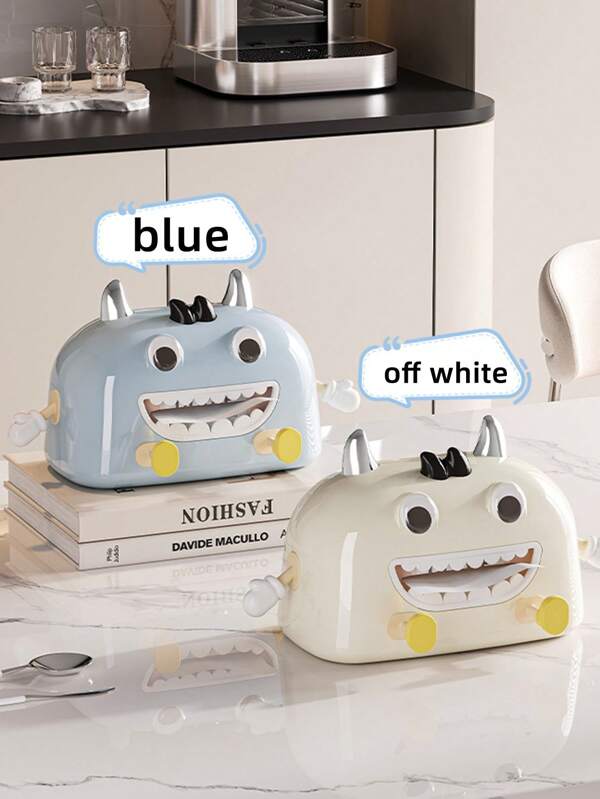 Cream-Style Cartoon Little Devil Tissue Box Non-Sliding Vertical Tissue Box Home Multi-Function Ins Style High Value Desktop Storage Box With Mobile Phone Rack Remote Storage Kitchen Bathroom Bathroom Bathroom Bathroom Bathroom Bedroom Bedside Living Room Creative Tissue Box [Christmas] [Halloween]